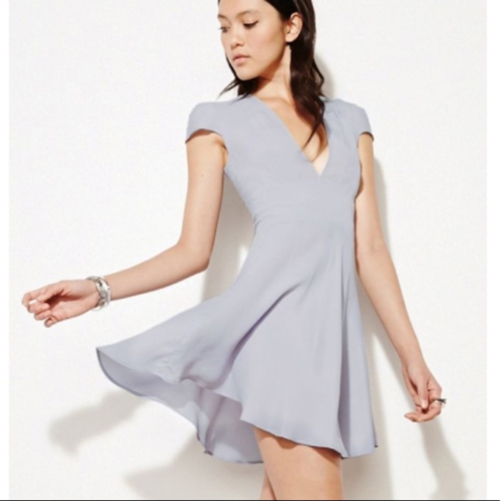 NWOT Reformation blue backless mini dress XS